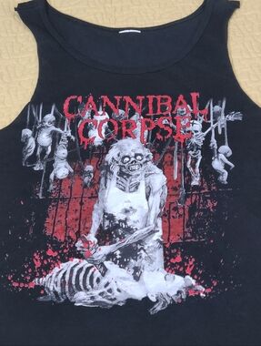 Cannibal Corpse death metal band 'Butchered At Birth' tank top size XL